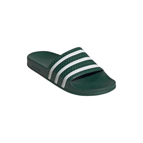 adidas badslippers donkergroen|Adidas 3 strips sandalen.